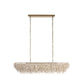 Decorative hanging light fixture with chain and natural fiber design on a white background