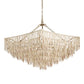 Beaded chandelier with a white background