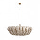 Decorative chandelier with a textured design on a white background