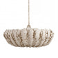 Decorative chandelier with shell-like design on a white background