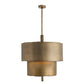 Bronze pendant light on a white background
