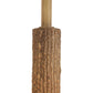 Close-up of a textured wooden post on a white background