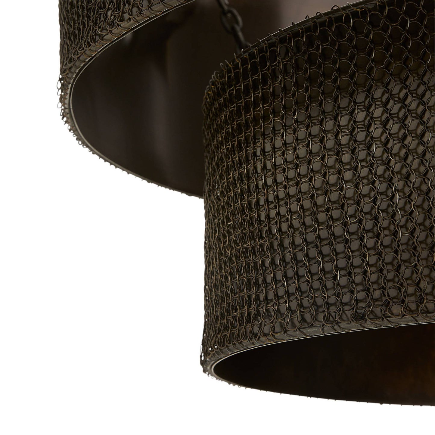 Close-up of a textured black shoe on a white background