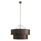 Bronze pendant light with chain on a white background