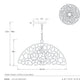 Technical drawing of a Lotus pendant light with dimensions and Arteriors branding.