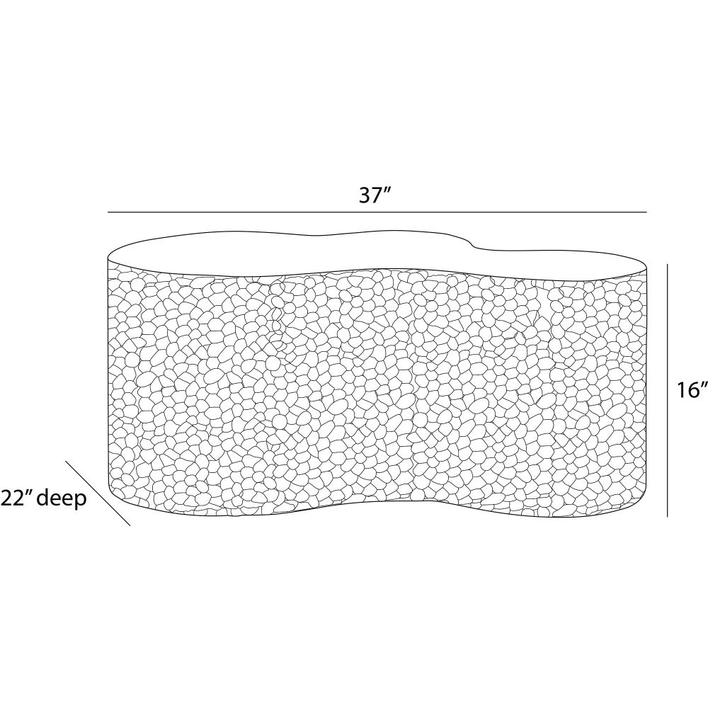 Diagram of a concrete planter with dimensions labeled