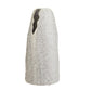 Livia Vase White Crackle Charcoal Wash