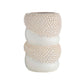 White textured vase on a white background