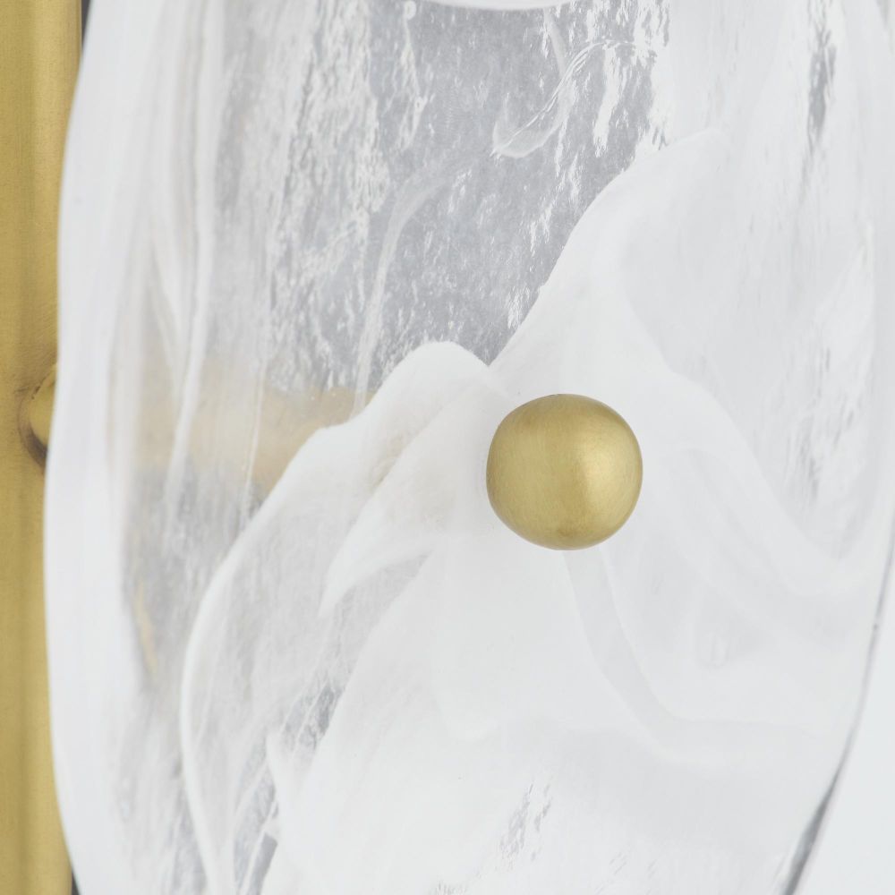 Kylie Sconce White Glazed Glass