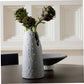 Livia Vase White Crackle Charcoal Wash