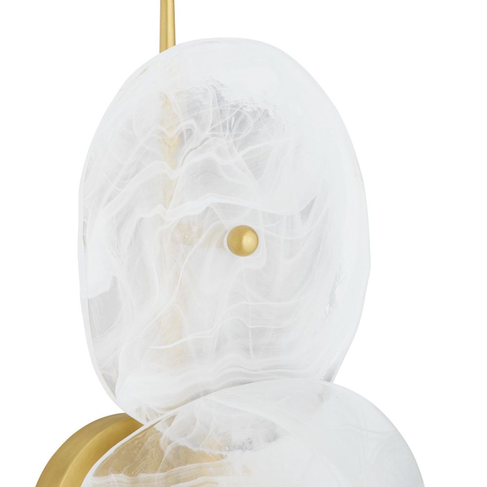 Kylie Sconce White Glazed Glass