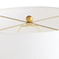 Gold ceiling lamp with spider-like design on a white background