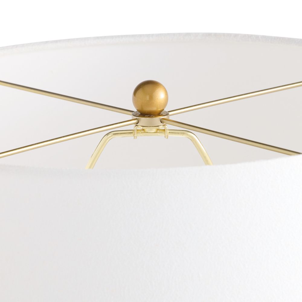 Gold ceiling lamp with spider-like design on a white background