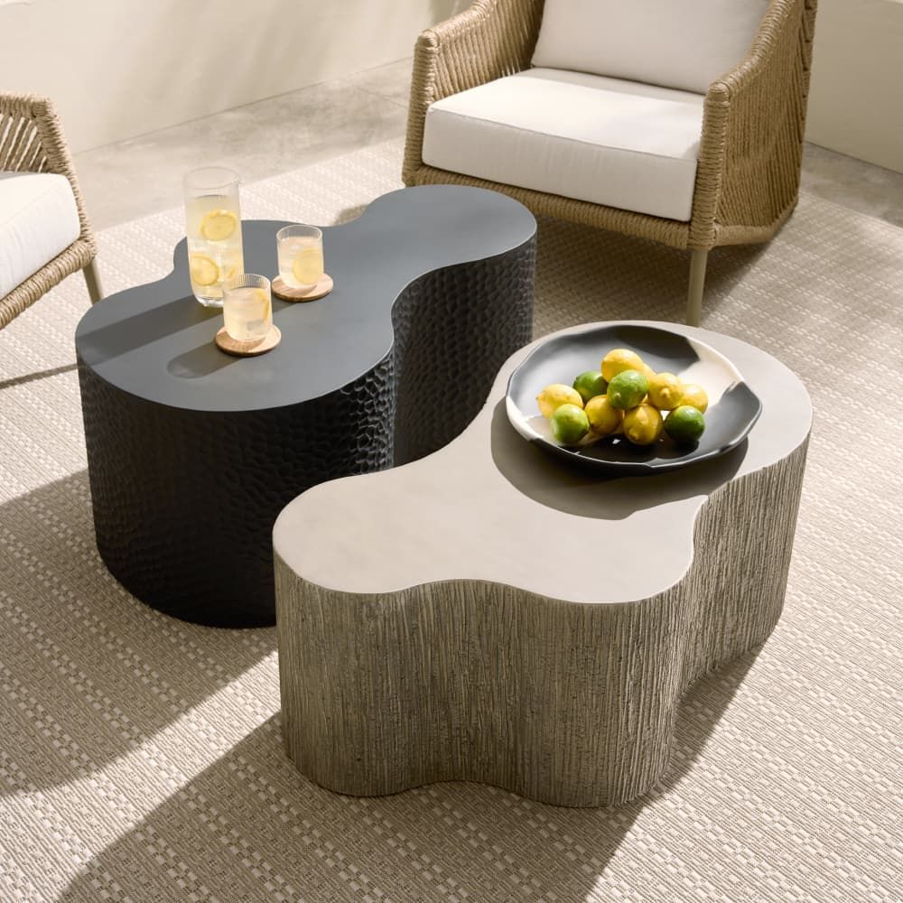 Indio Small Outdoor Coffee Table Gray Stonewash