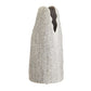 Livia Vase White Crackle Charcoal Wash