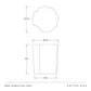 Technical drawing of a Minerva end table with dimensions and Arteriors branding.