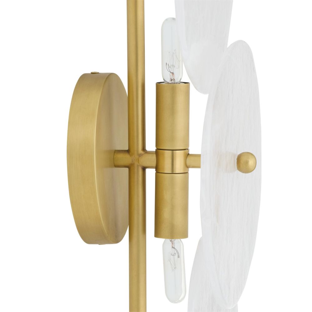 Kylie Sconce White Glazed Glass