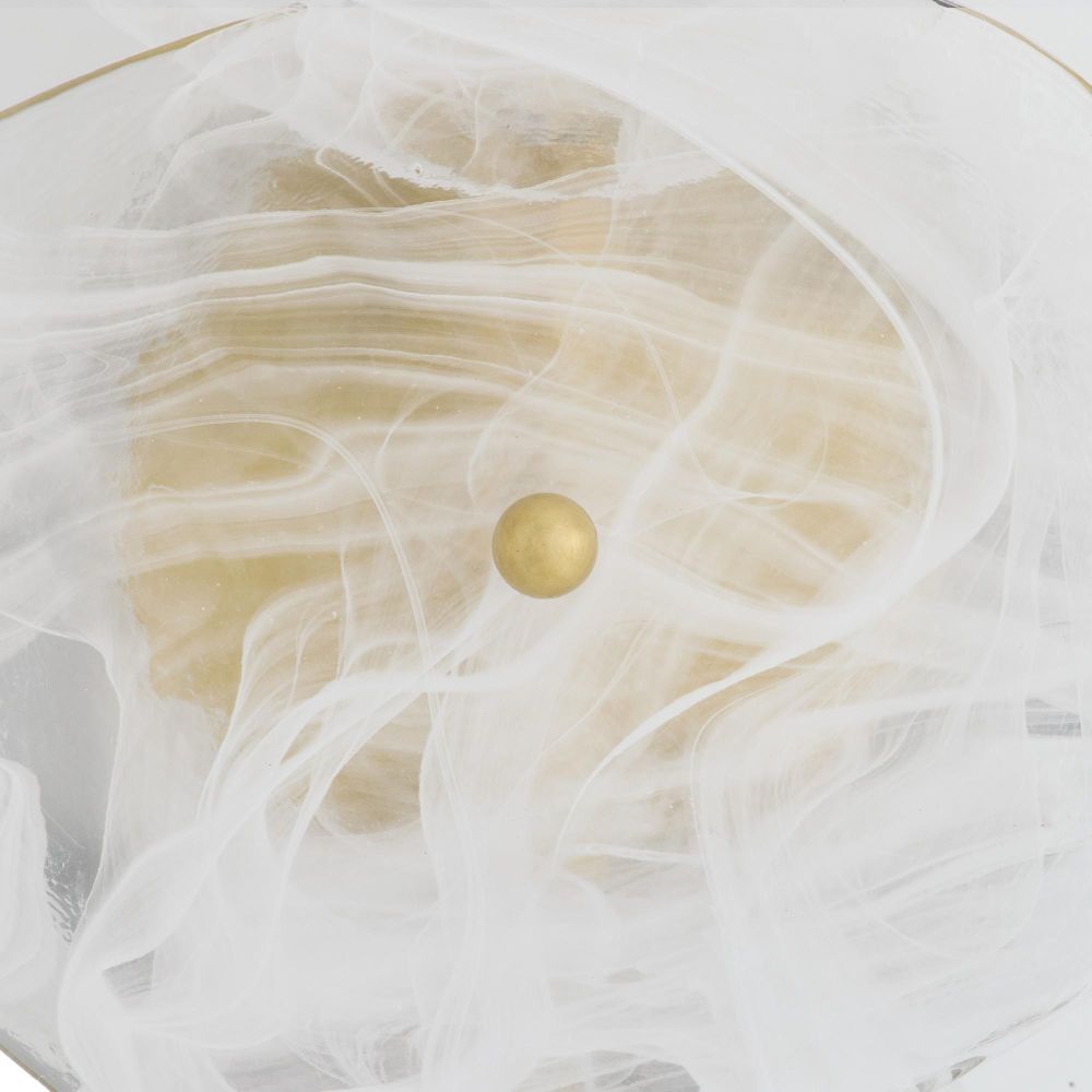Kylie Sconce White Glazed Glass