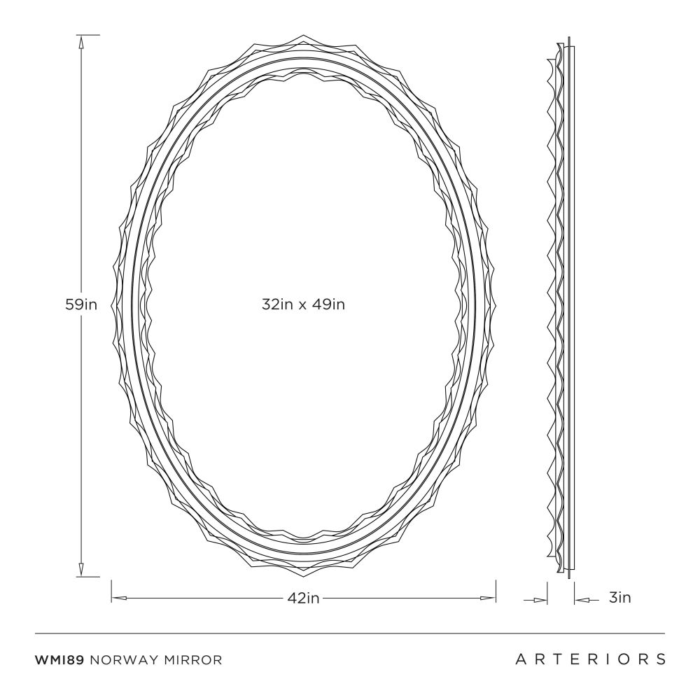 Norway Mirror Burnt Iron