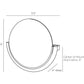 Technical drawing of a circular object with dimensions labeled