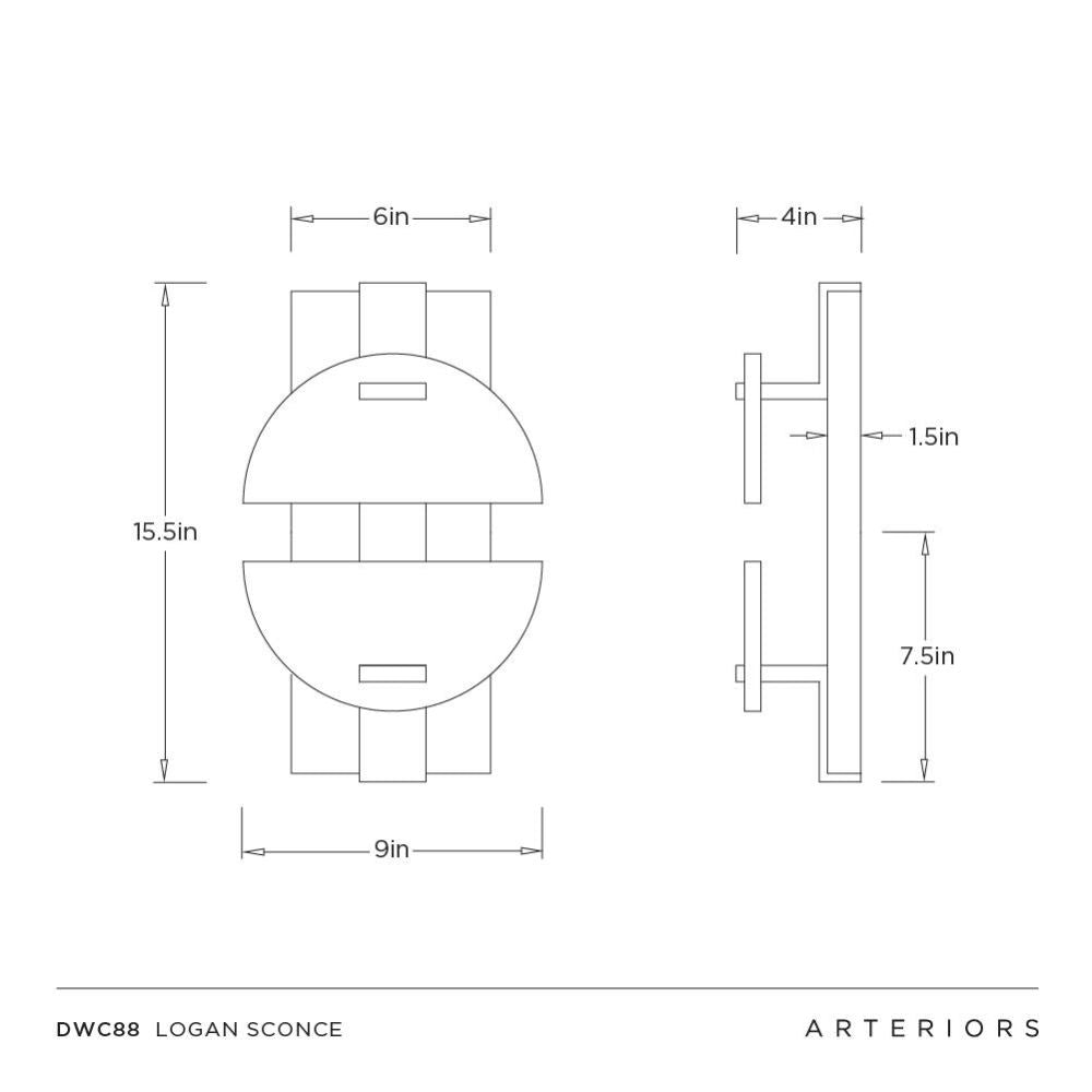 Logan Sconce Seedy Glass