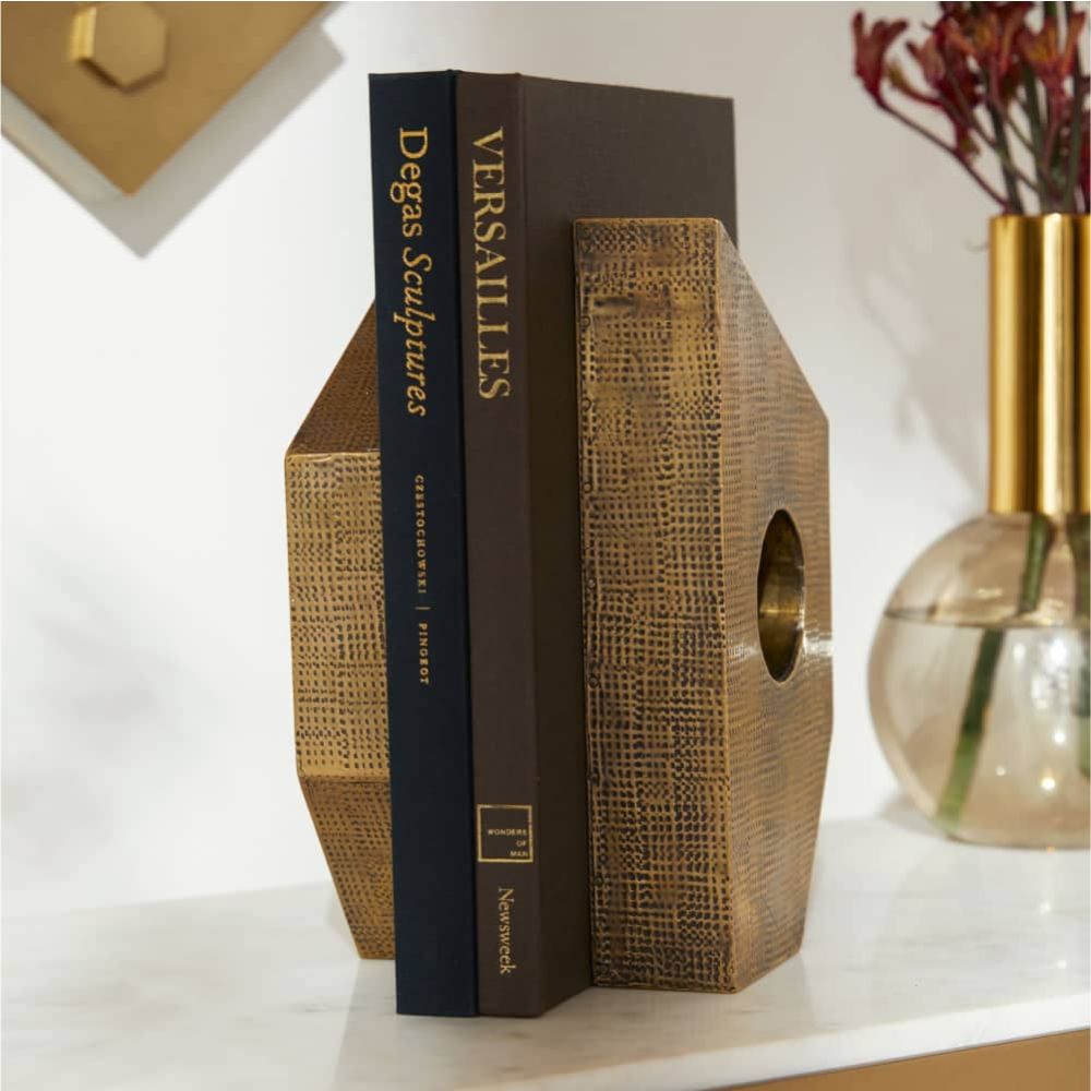 arteriors garrick bookends styled