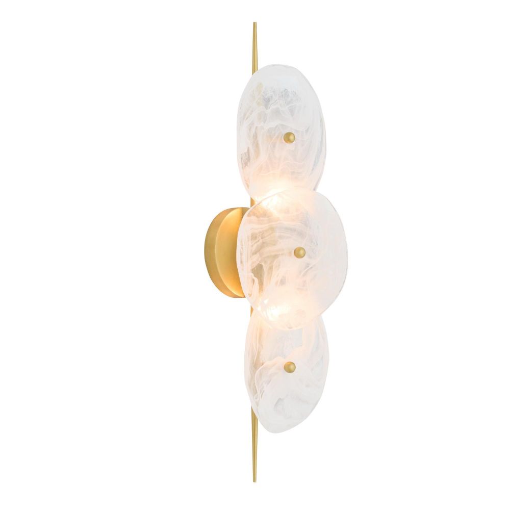 Kylie Sconce White Glazed Glass