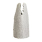 Livia Vase White Crackle Charcoal Wash