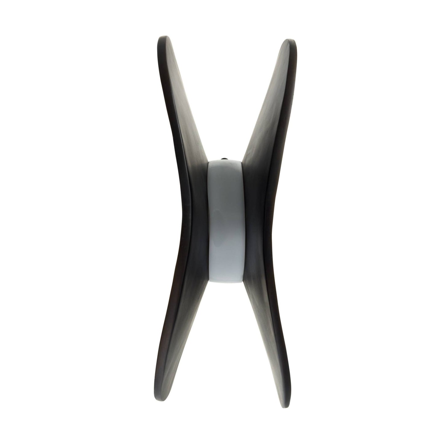 Black and gray spool with a white core on a white background