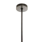 Black pendant light fixture on a white background