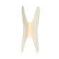 Modern wall light fixture with a white, butterfly-like design on a white background