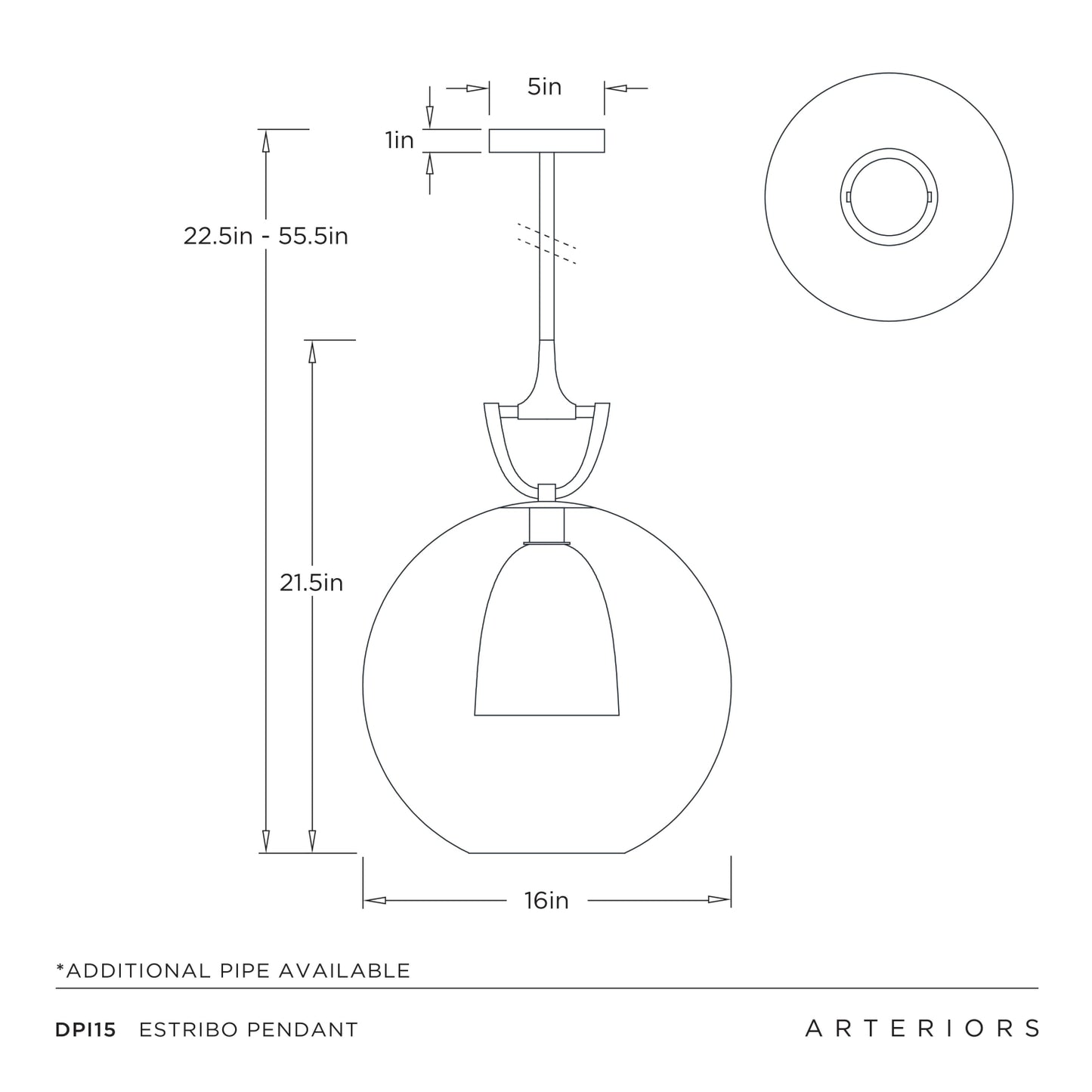 Estribo Pendant Clear Glass