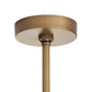 Brass ceiling light fixture on a white background