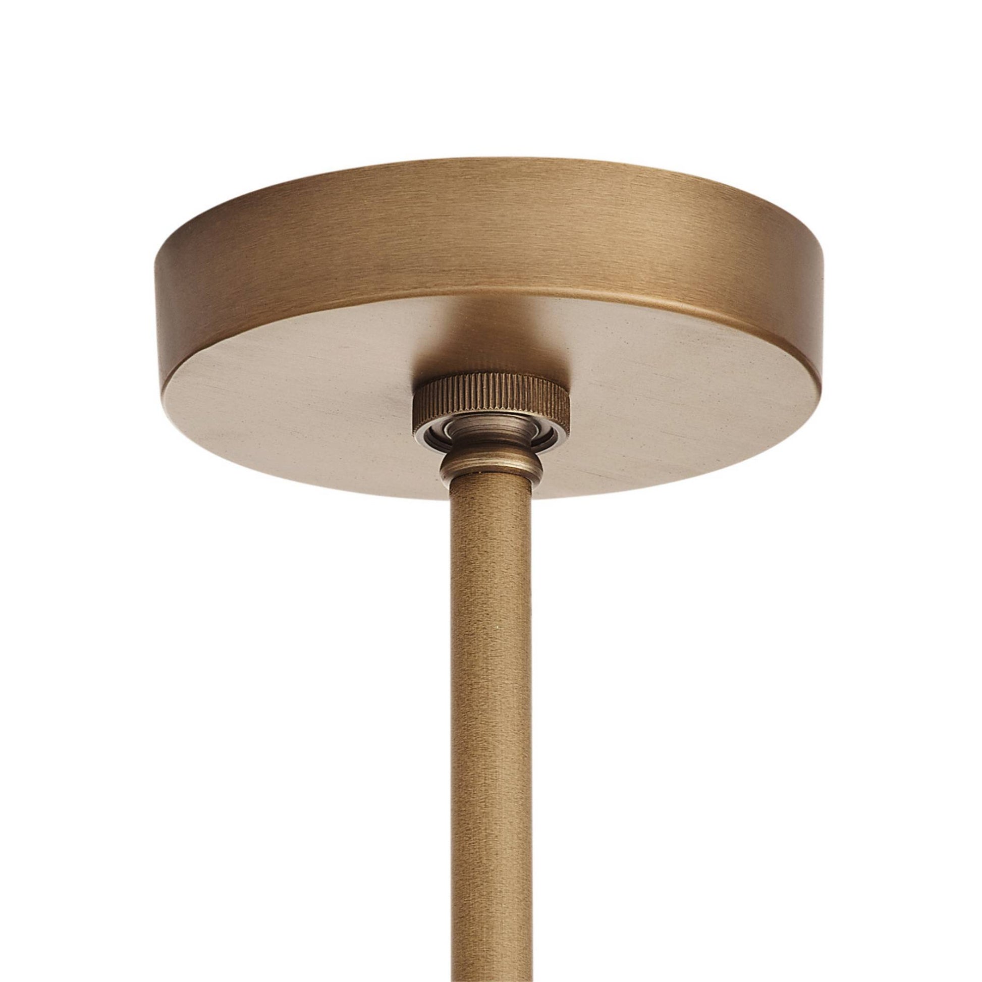 Brass ceiling light fixture on a white background