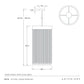 Technical drawing of a Fatima large pendant light with dimensions and Arteriors branding.