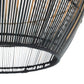 Close-up of a black woven basket on a white background