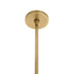 Gold pendant light fixture on a white background