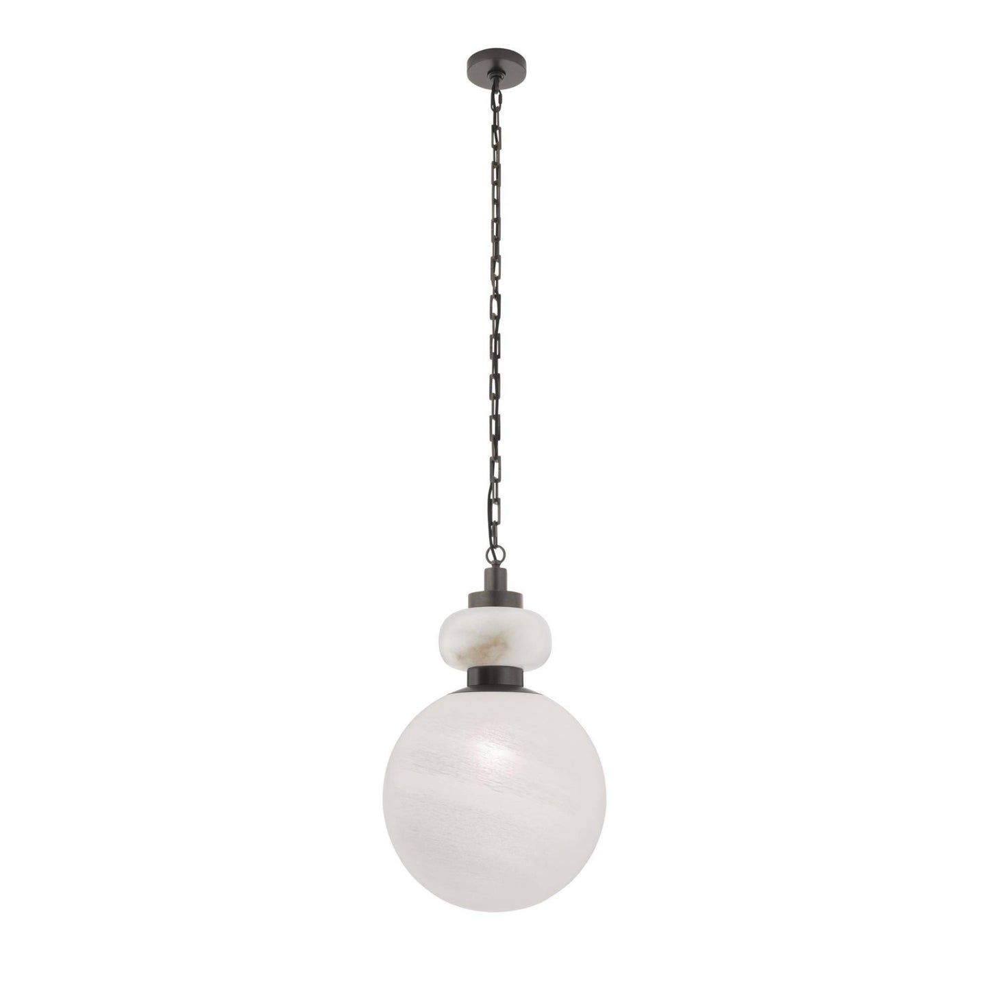 Rosemont Large Pendant Matte Swirled Glass