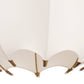 Decorative wall light fixture with gold accents on a white background