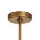 Brass ceiling light fixture on a white background
