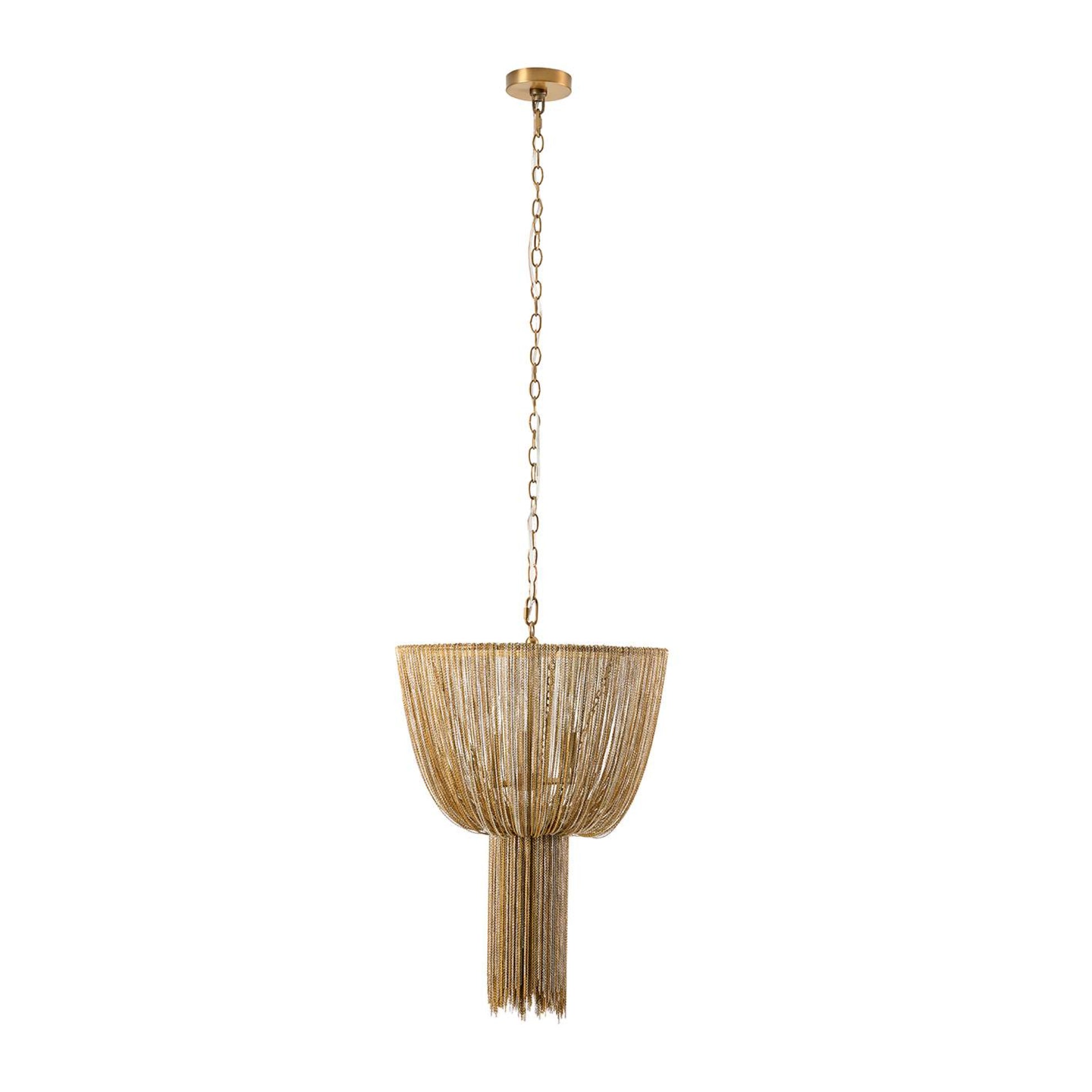 Decorative pendant light with wicker basket design on a white background