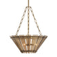 Decora Chandelier Smoke Hammered Glass