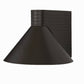 Black conical lampshade on a white background