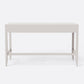 White wooden table on a white background