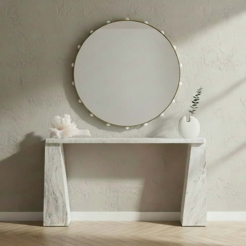 Genovia Vase White Mint Glaze