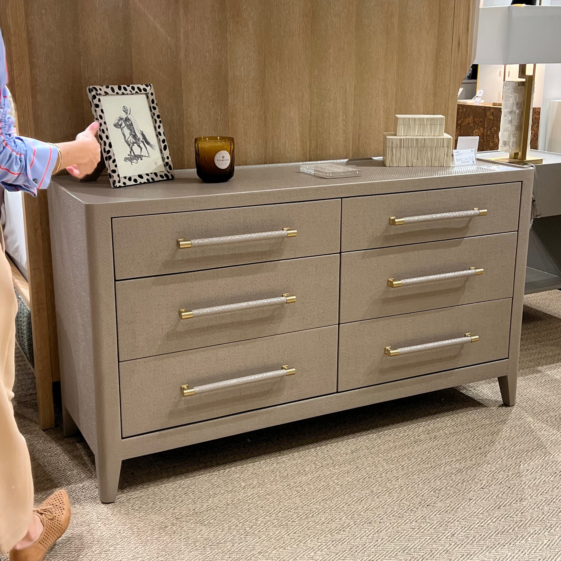 dove grey dresser Fergus 60" Dresser Dove Gray Raffia