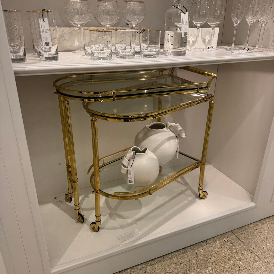 Gallery Folding Bar Shiny Brass