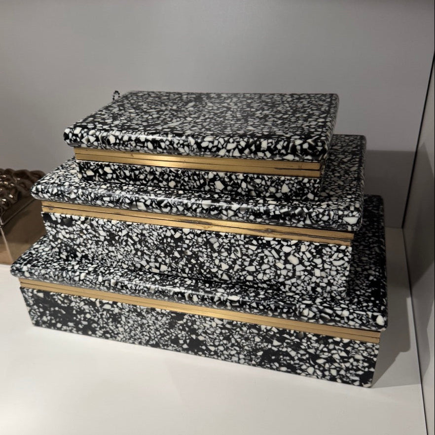 Arthur Terrazzo Box Black and White