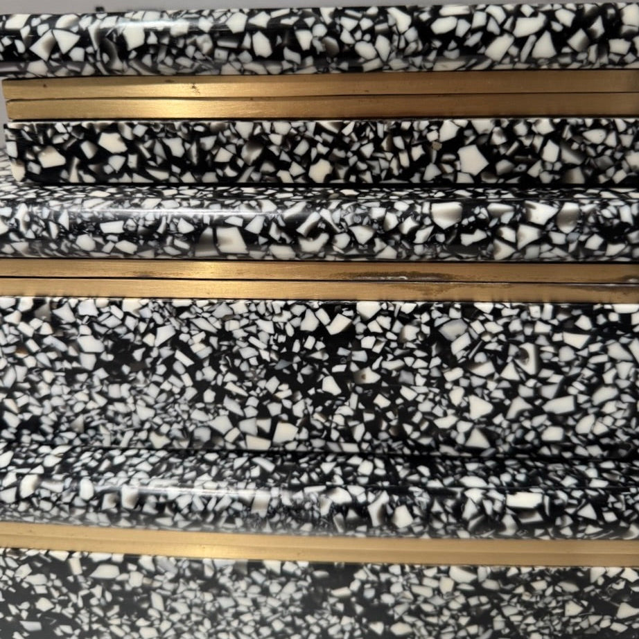 Arthur Terrazzo Box Black and White