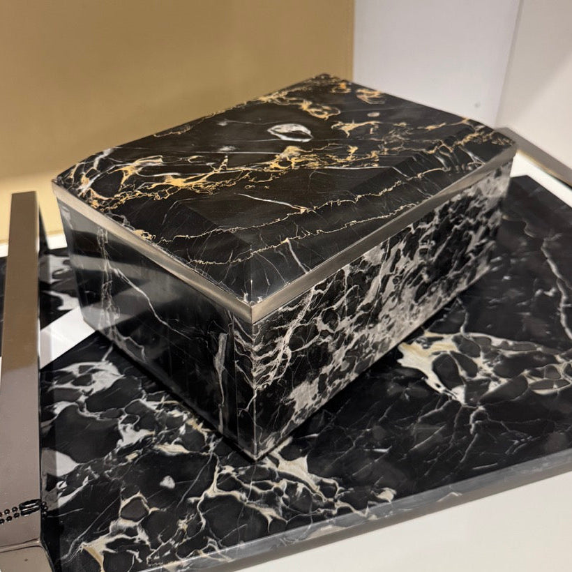 Bradley Golden Portoro Marble Box